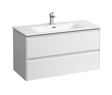 Laufen Palace møbelpakke 100cm, alugreb, softclose, hvid højglans